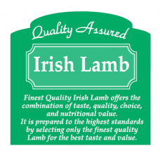 Butcher Label 'Quality Assured Irish Lamb'